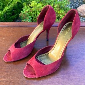 BCBG d’orsay heels. Size 10. Red seude.
